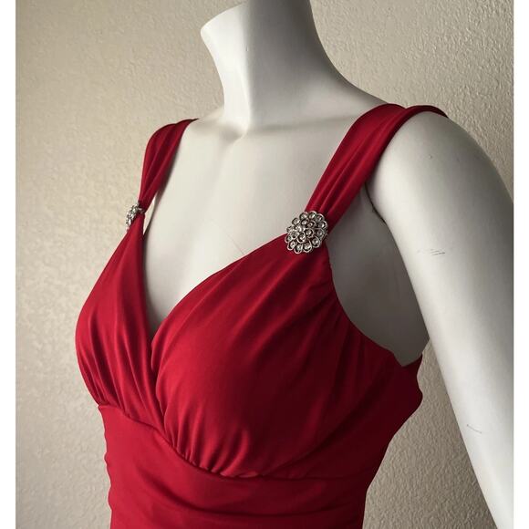 Vintage Y2K Dress Ruby Rox Whimsigoth Red Medium Asymmetric Hem HOCO Formal - Picture 4 of 16